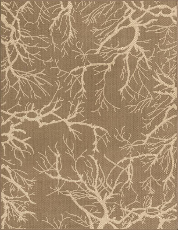 Detail image of 5' x 8' Easy-Clean Botanical Indoor / Outdoor Rug