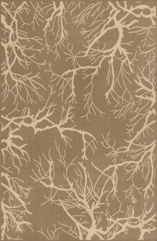 5' x 8' Easy-Clean Botanical Indoor / Outdoor Rug