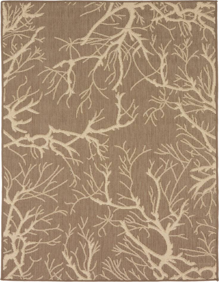 Detail image of 4' x 6' Easy-Clean Botanical Indoor / Outdoor Rug