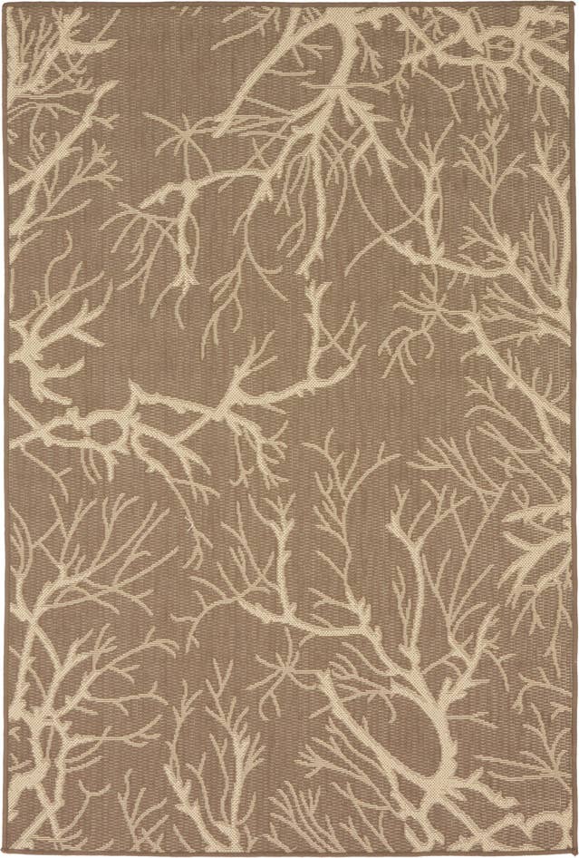 Detail image of 4' x 6' Easy-Clean Botanical Indoor / Outdoor Rug