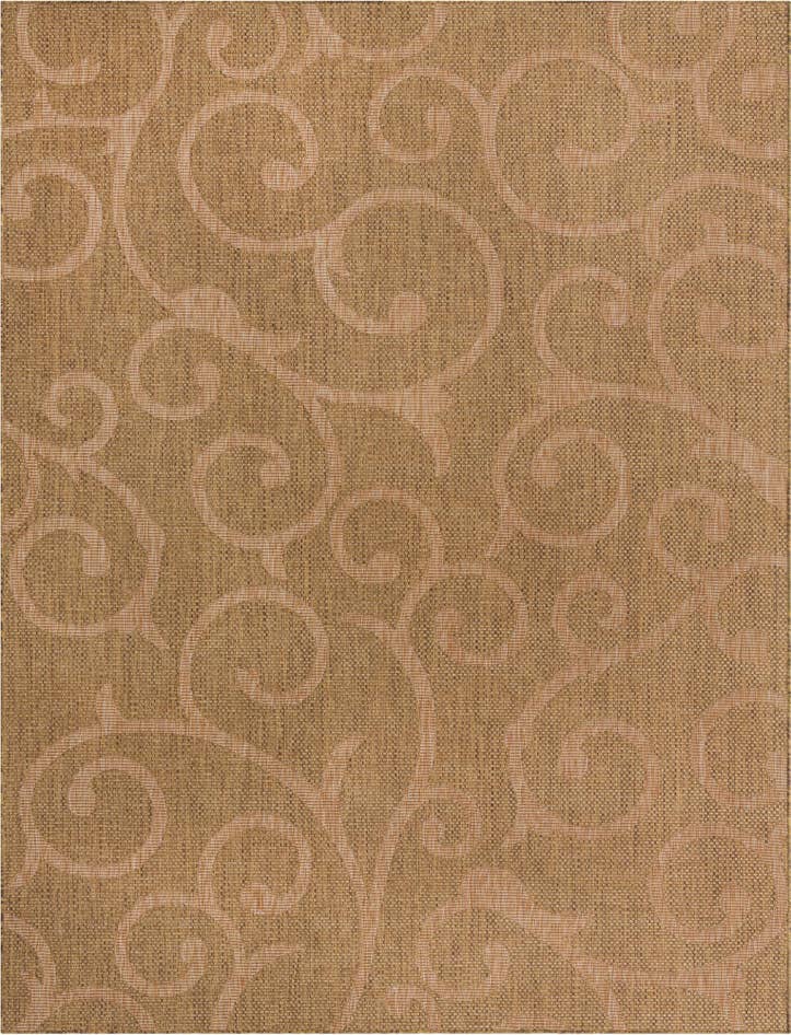 Detail image of 9' x 12' Easy-Clean Botanical Indoor / Outdoor Rug