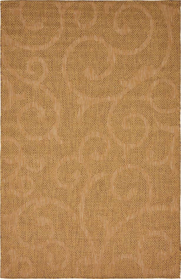 Detail image of 5' x 8' Easy-Clean Botanical Indoor / Outdoor Rug