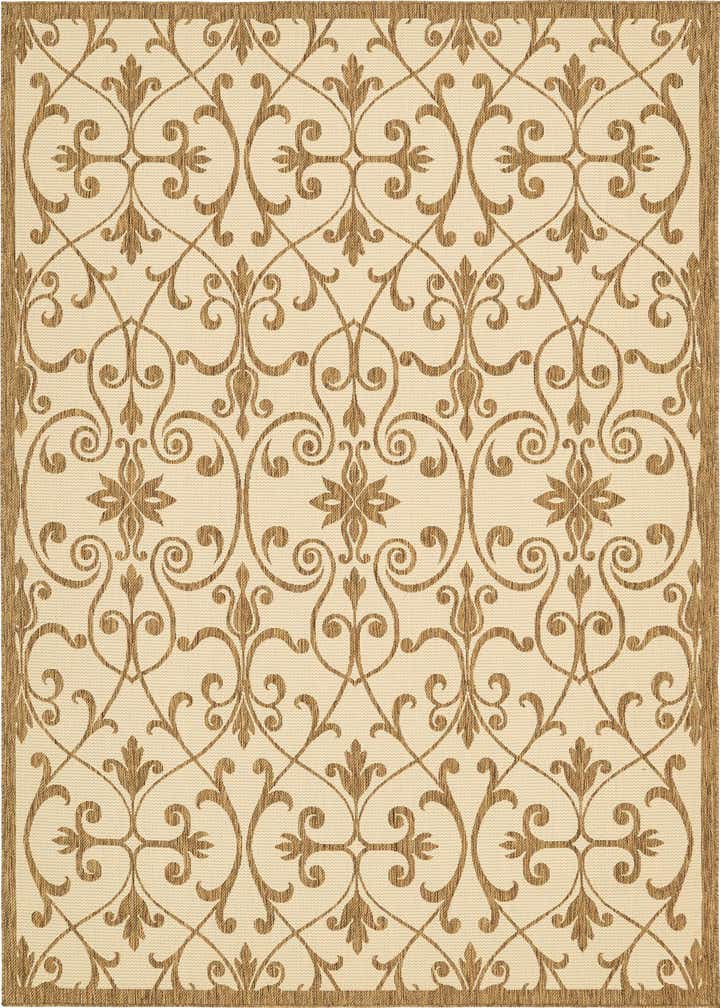 8' x 11' 4 Easy-Clean Botanical Indoor / Outdoor Rug