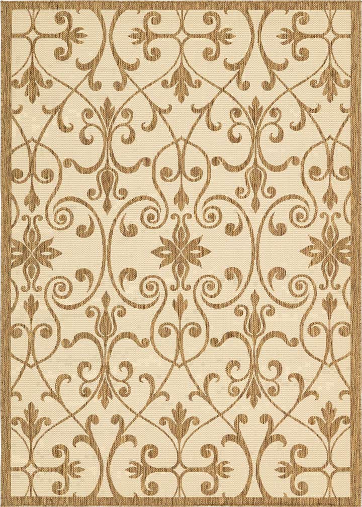 6' x 9' Easy-Clean Botanical Indoor / Outdoor Rug