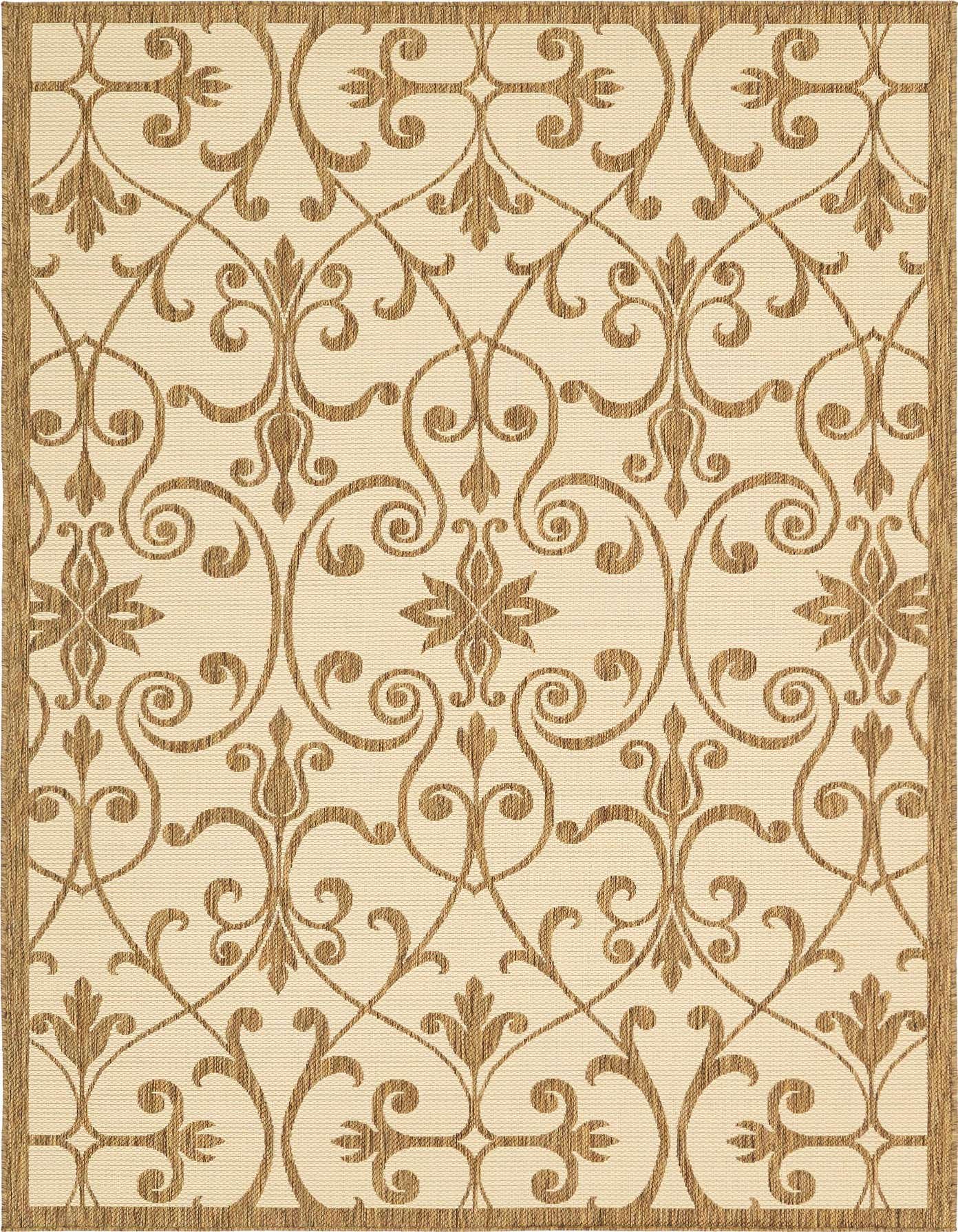 6' x 9' Easy-Clean Botanical Indoor / Outdoor Rug