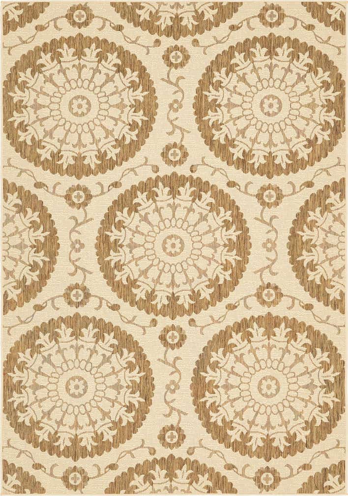 6' x 9' Easy-Clean Botanical Indoor / Outdoor Rug