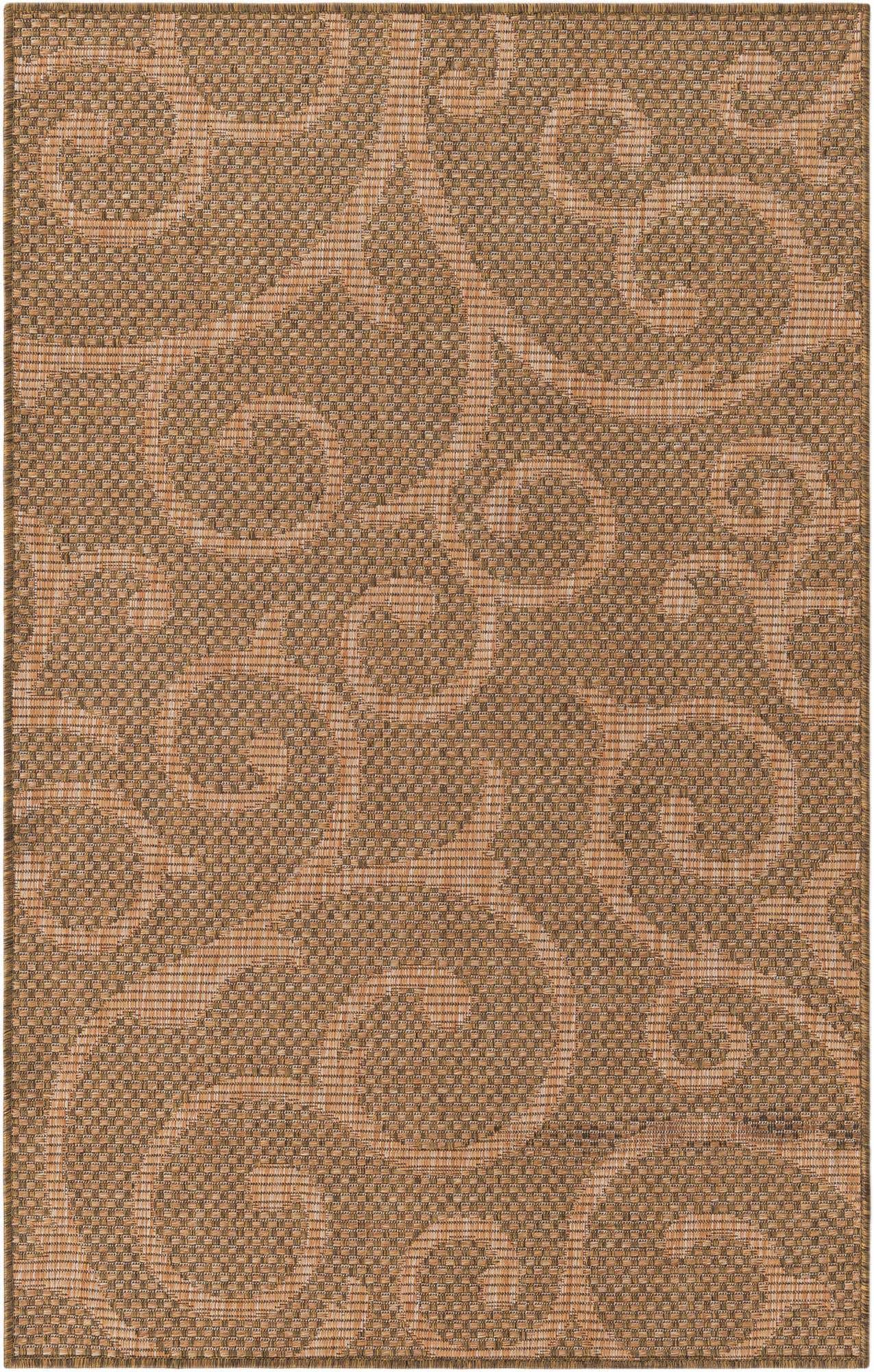 3' 3 x 5' 3 Easy-Clean Botanical Indoor / Outdoor Rug