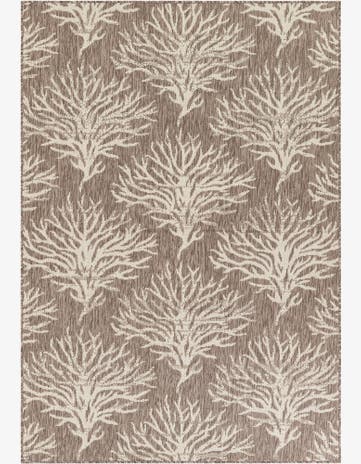 5' 3 x 7' 8 Easy-Clean Botanical Indoor / Outdoor Rug