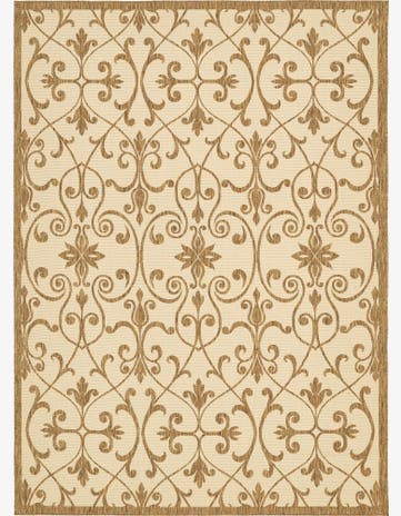 8' x 11' 4 Easy-Clean Botanical Indoor / Outdoor Rug