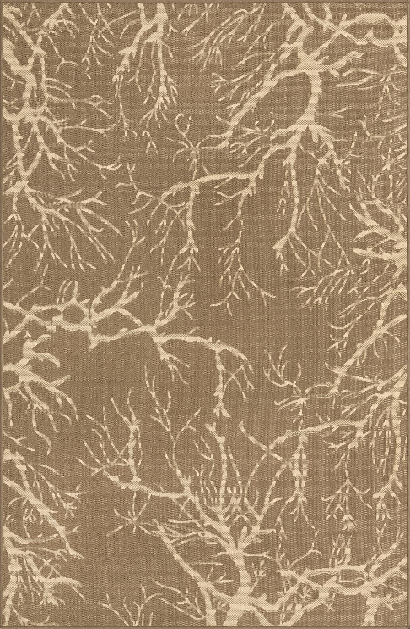 Primary image 5' x 8'  Washable Botanical Indoor / Outdoor Rug