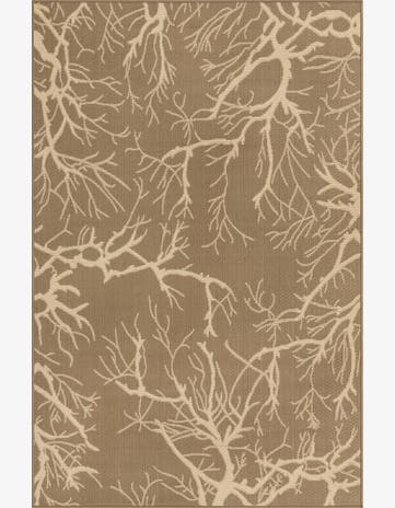 5' x 8' Easy-Clean Botanical Indoor / Outdoor Rug