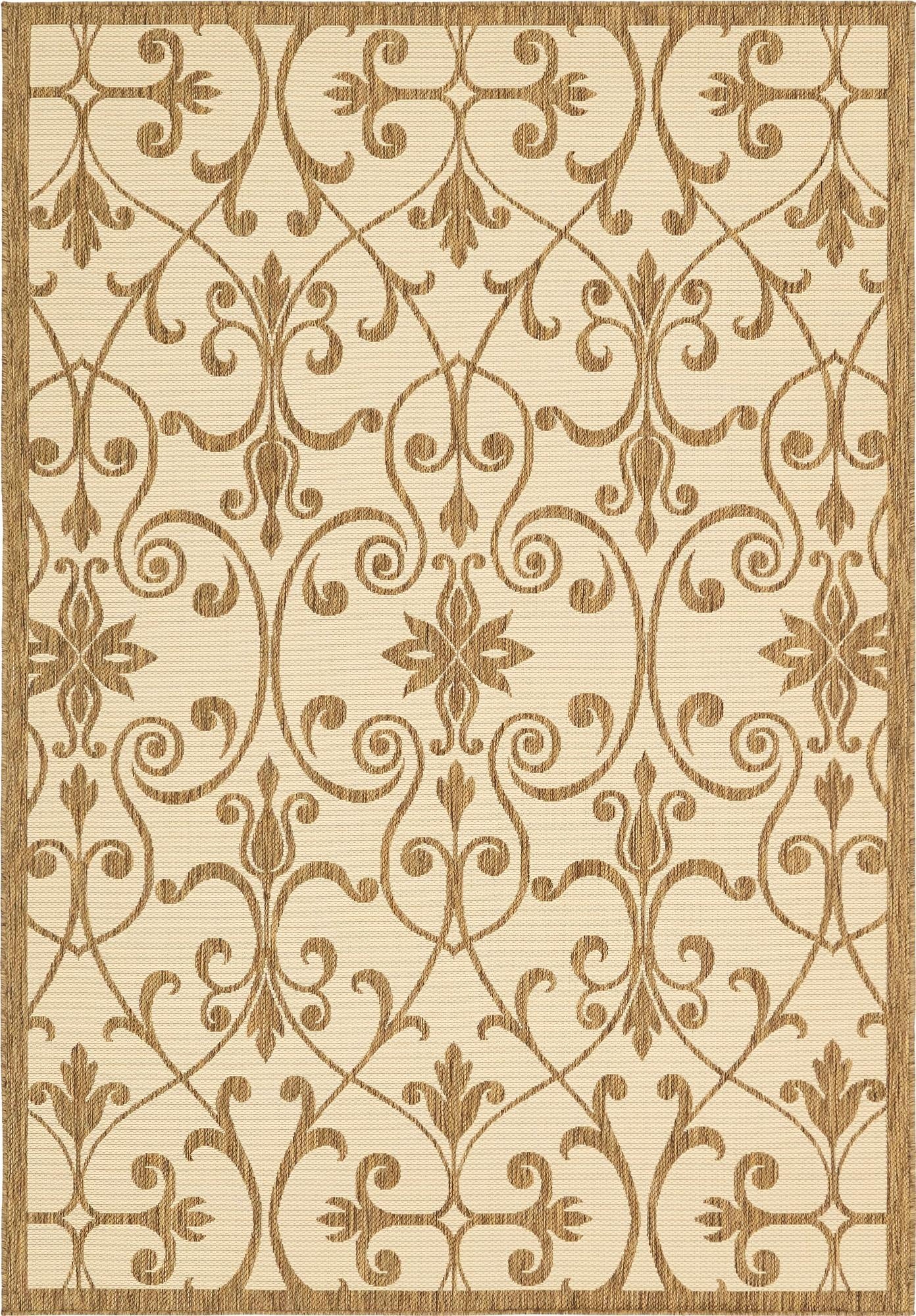 6' x 9' Washable Botanical Indoor / Outdoor Rug