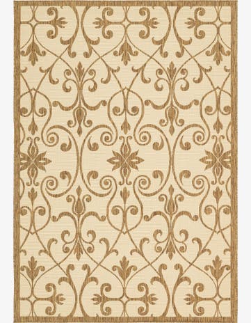 6' x 9' Easy-Clean Botanical Indoor / Outdoor Rug
