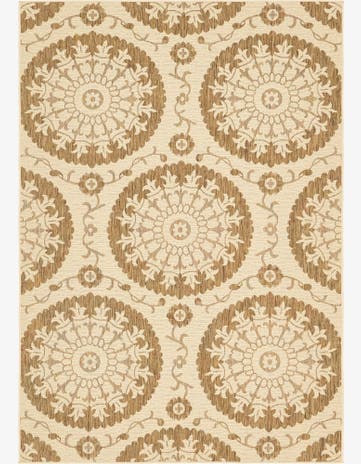 6' x 9' Easy-Clean Botanical Indoor / Outdoor Rug