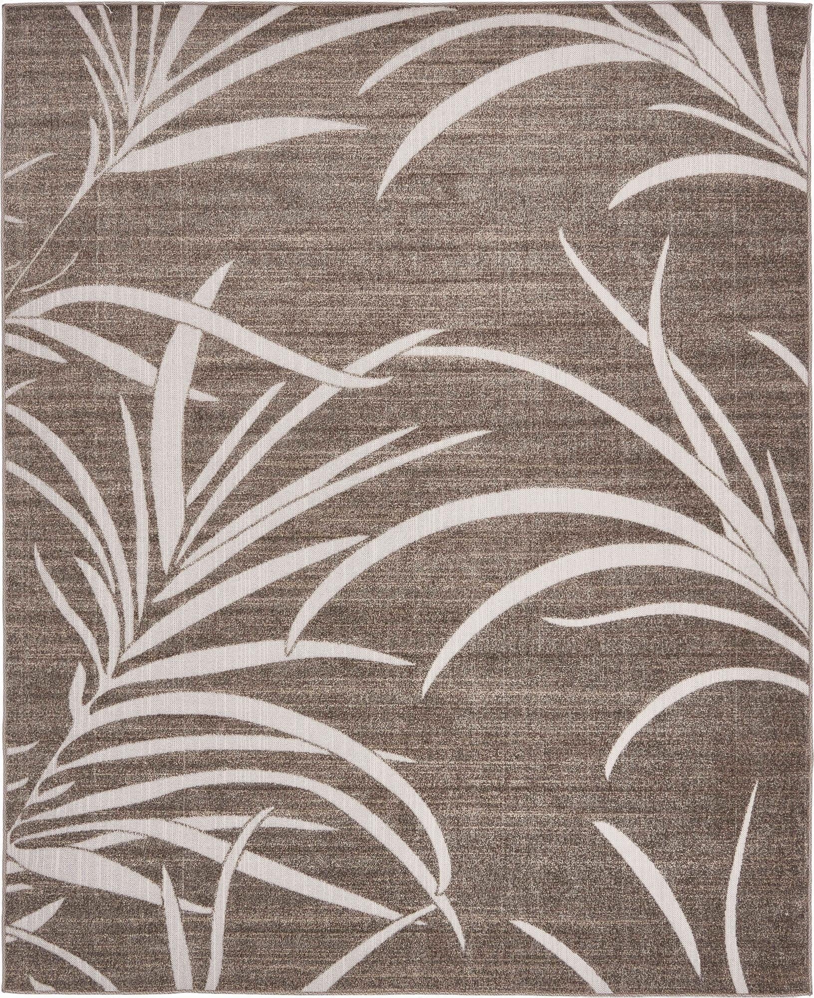 Primary image 8' x 10'  Washable Botanical Indoor / Outdoor Rug