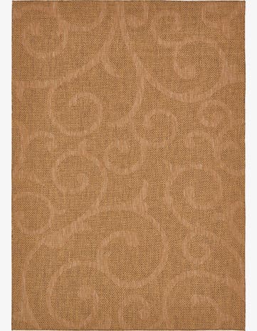 7' x 10' Easy-Clean Botanical Indoor / Outdoor Rug