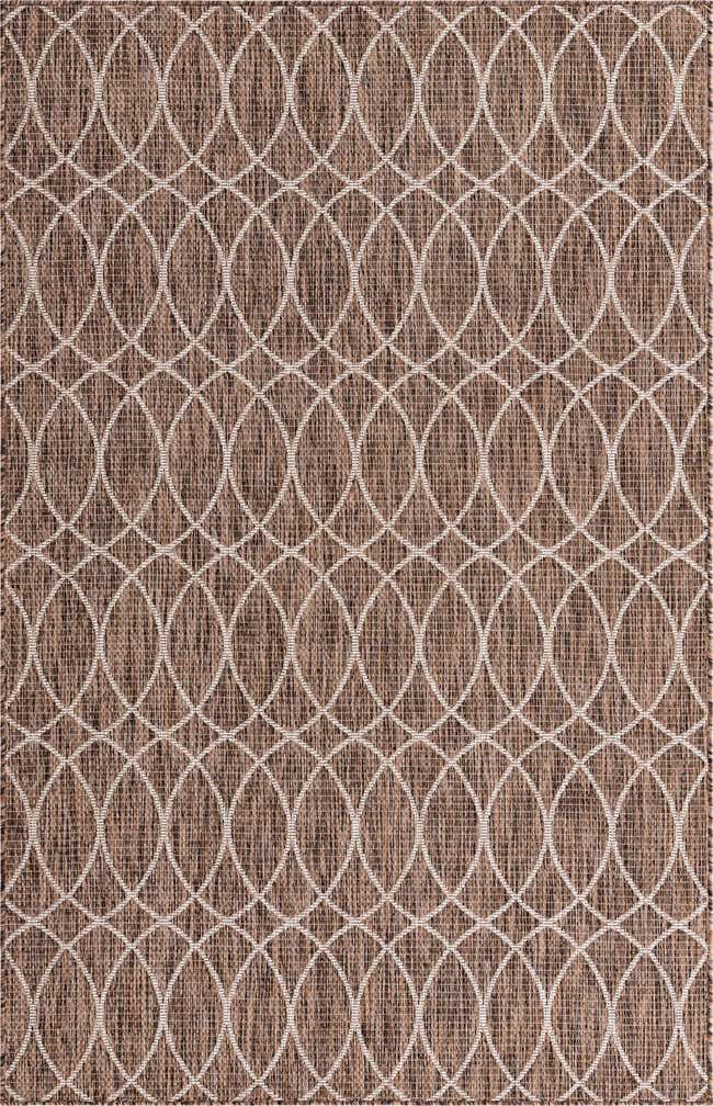 5' 3 x 8' Easy-Clean Lattice Indoor / Outdoor Rug