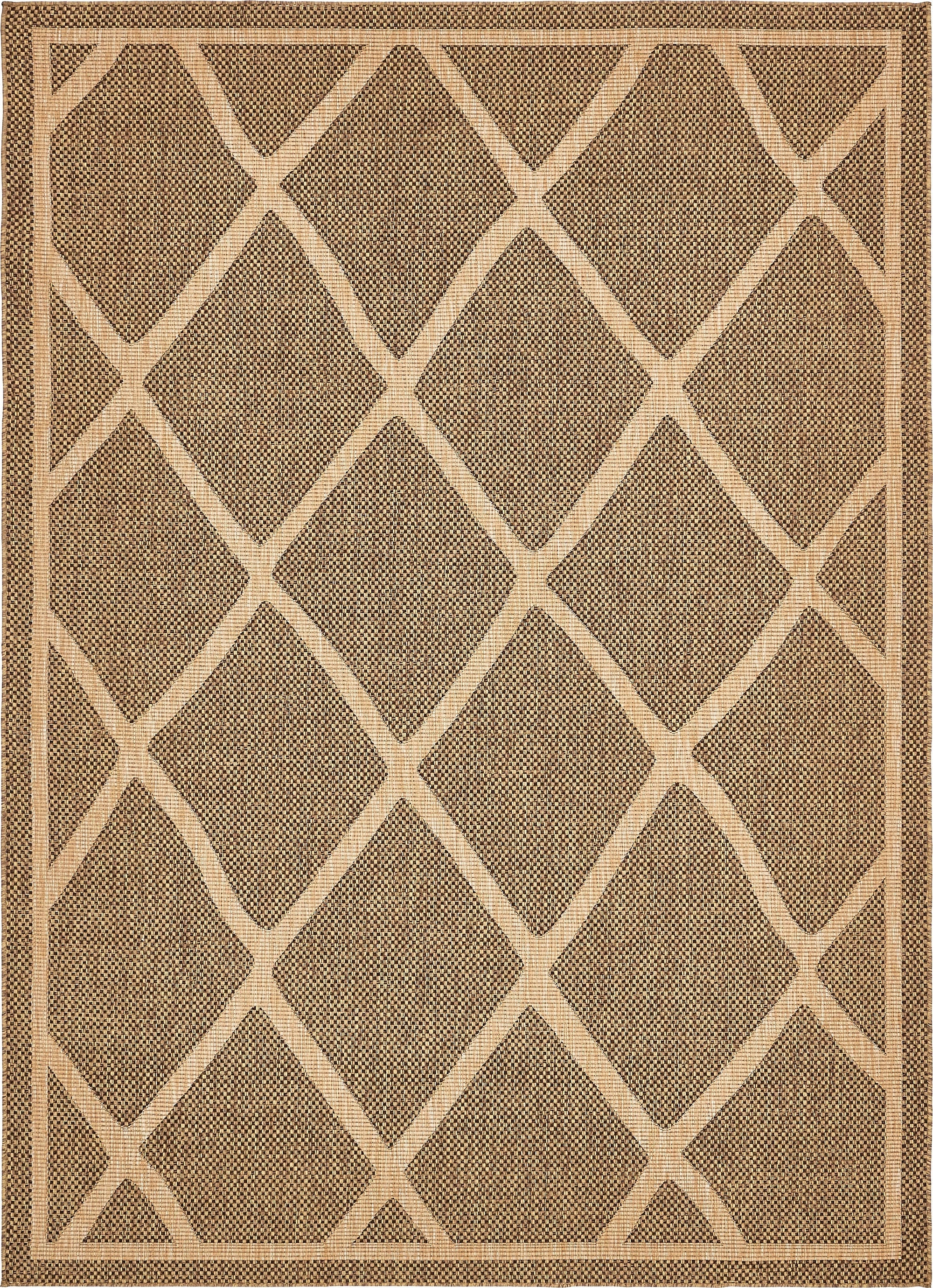 8' x 11' 4 Washable Lattice Indoor / Outdoor Rug