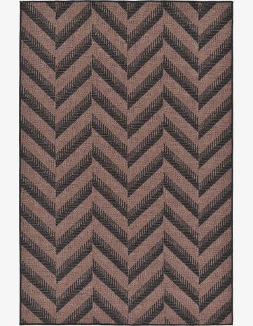 Brown Easy-Clean Modern Indoor / Outdoor Rug
