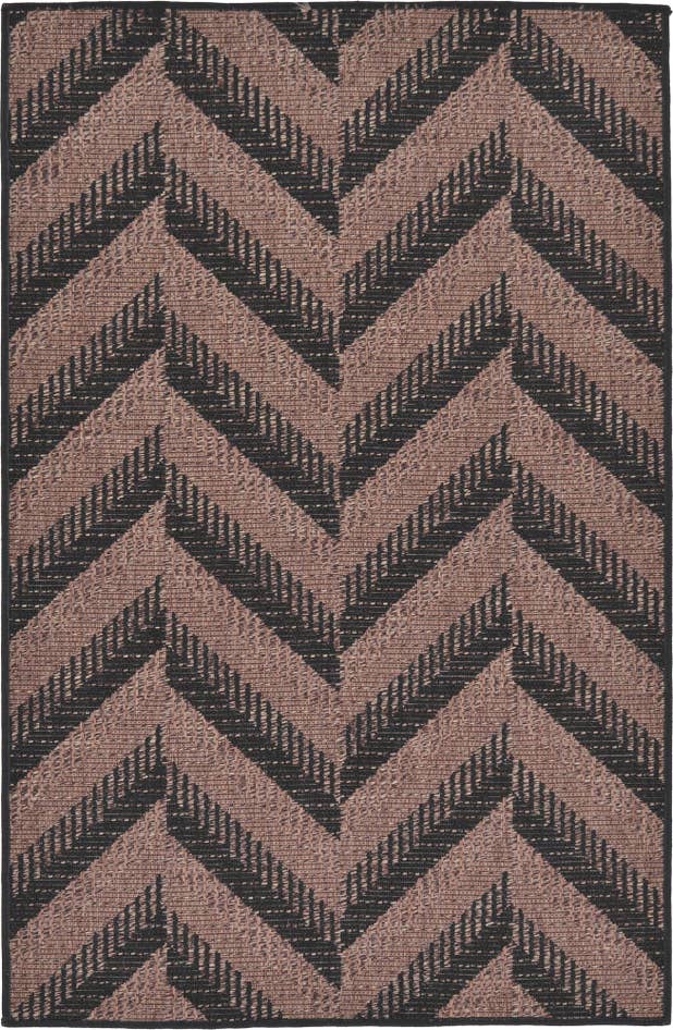 Detail image of 3' 3 x 5' Easy-Clean Modern Indoor / Outdoor Rug