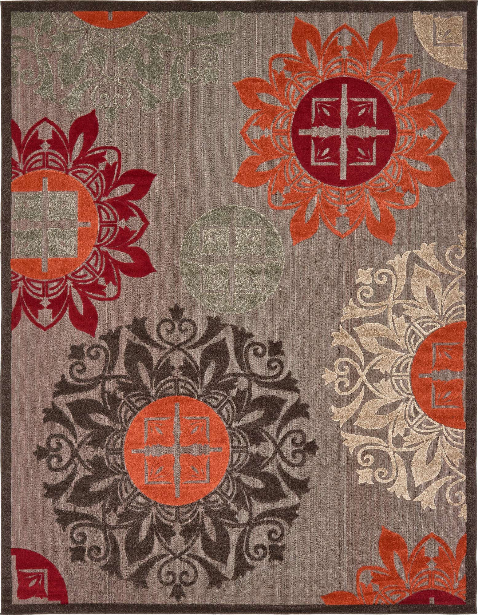 9' x 12' 2 Easy-Clean Modern Indoor / Outdoor Rug