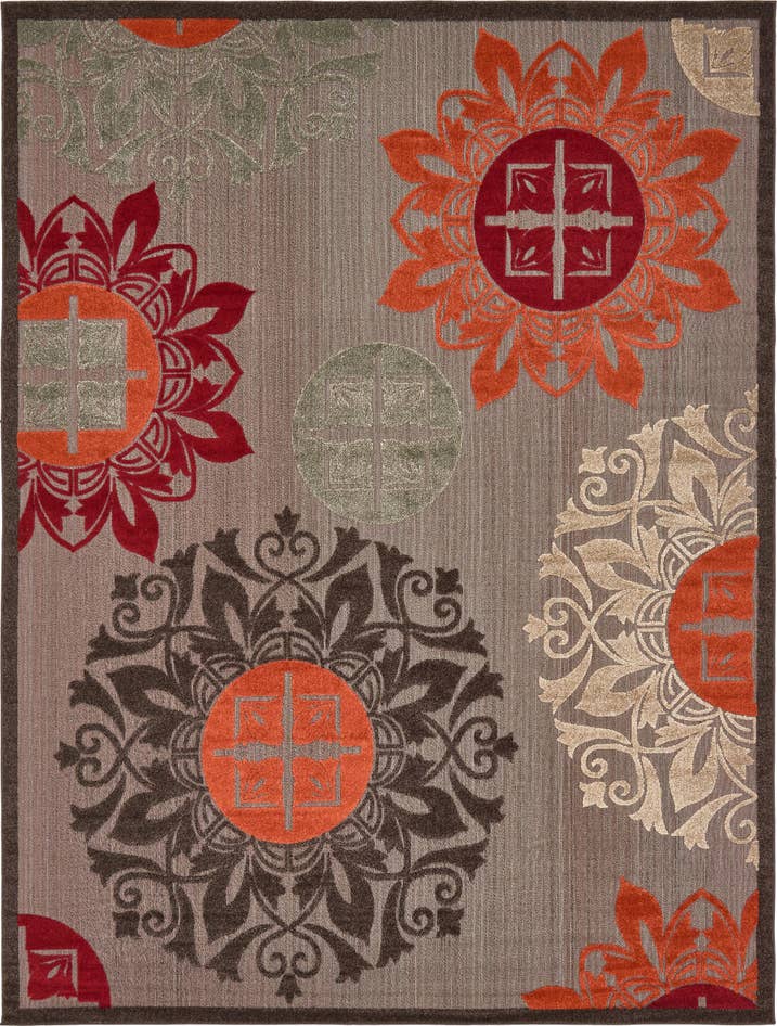 Detail image of 9' x 12' 2 Easy-Clean Modern Indoor / Outdoor Rug