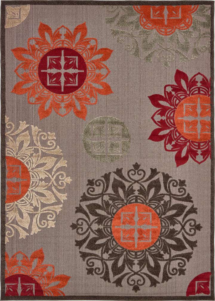 7' x 10' Easy-Clean Modern Indoor / Outdoor Rug