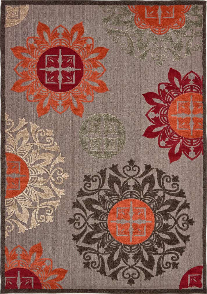 7' x 10' Easy-Clean Modern Indoor / Outdoor Rug