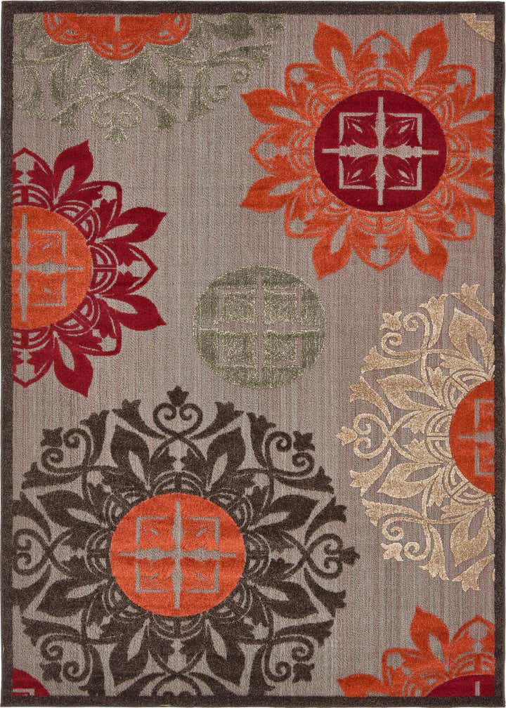 6' x 9' Easy-Clean Modern Indoor / Outdoor Rug