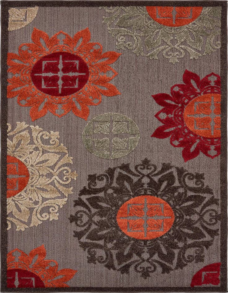 Detail image of 4' x 6' Easy-Clean Modern Indoor / Outdoor Rug