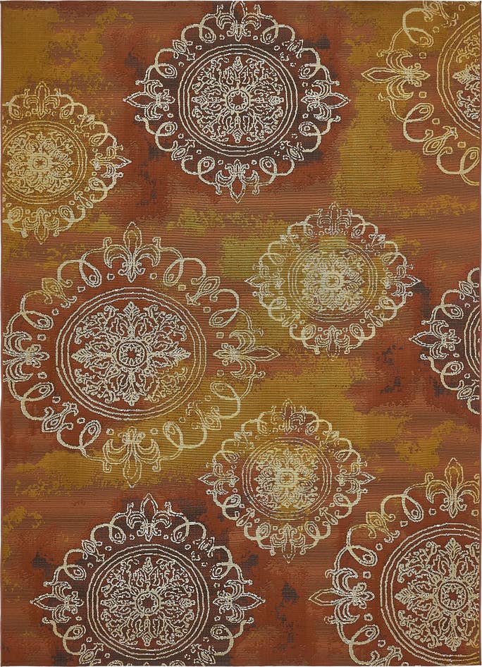 Detail image of 8' x 11' 4 Easy-Clean Modern Indoor / Outdoor Rug