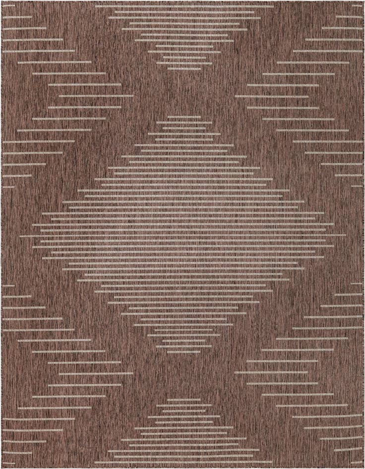 Detail image of 7' x 10' Easy-Clean Modern Indoor / Outdoor Rug