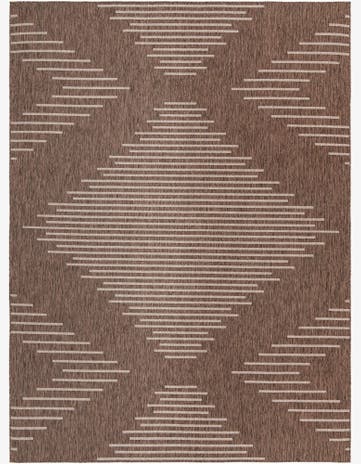 Brown Easy-Clean Modern Indoor / Outdoor Rug