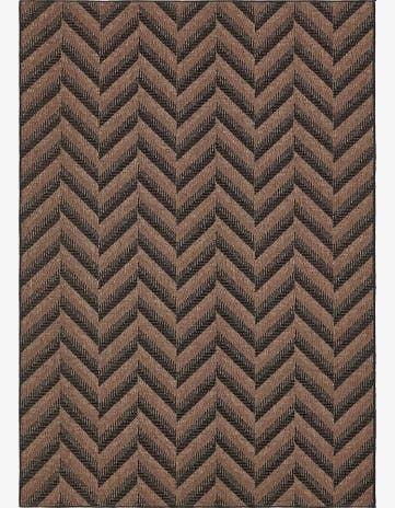 Brown Easy-Clean Modern Indoor / Outdoor Rug