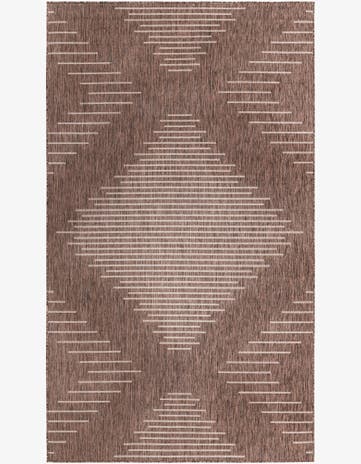Brown Easy-Clean Modern Indoor / Outdoor Rug