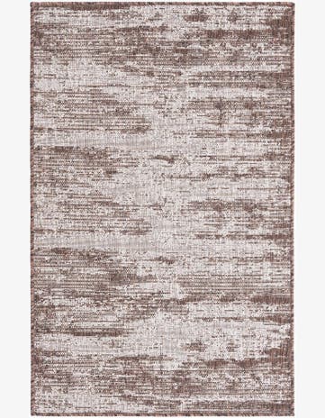 Brown Easy-Clean Modern Indoor / Outdoor Rug
