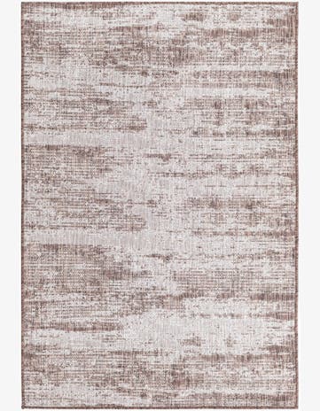 Brown Easy-Clean Modern Indoor / Outdoor Rug