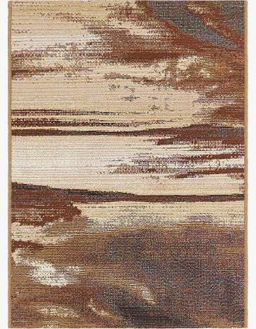Brown Easy-Clean Modern Indoor / Outdoor Rug