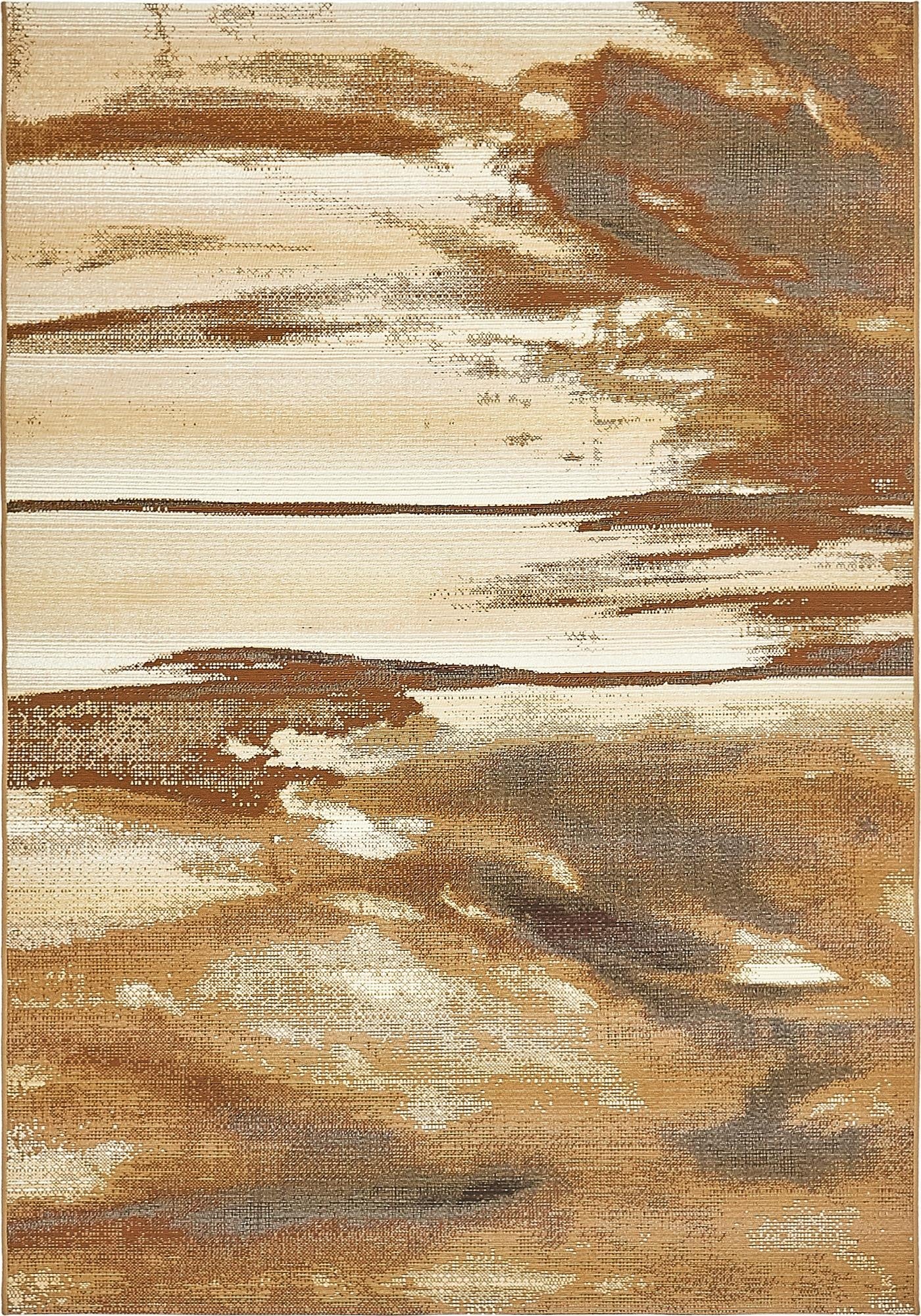 5' 3 x 8'  Washable Modern Indoor / Outdoor Rug