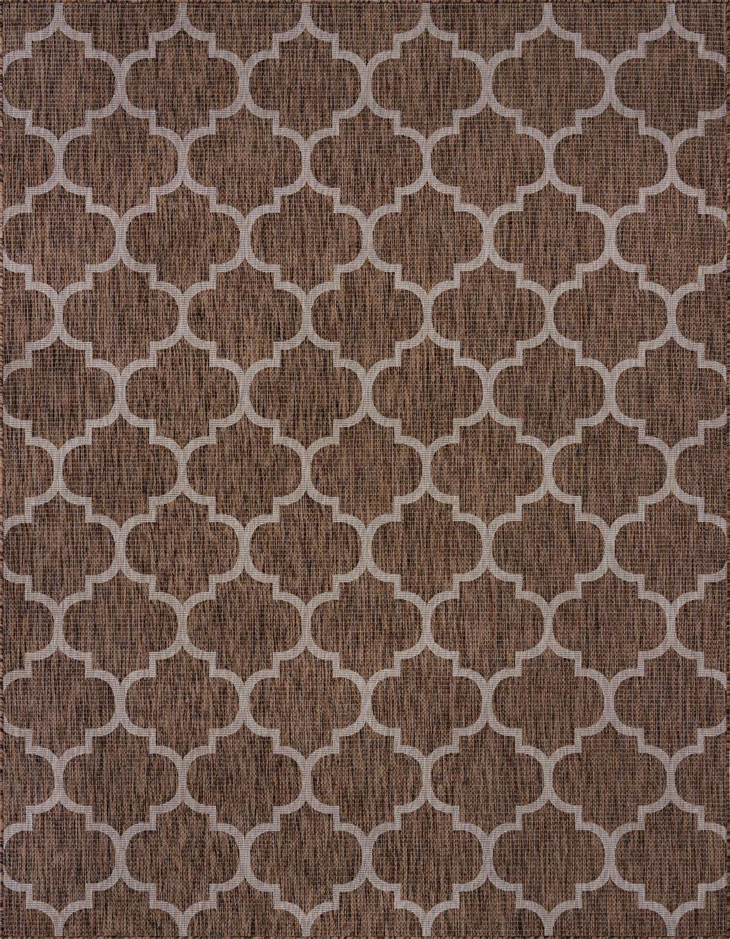 7' 10 x 11' Easy-Clean Trellis Indoor / Outdoor Rug