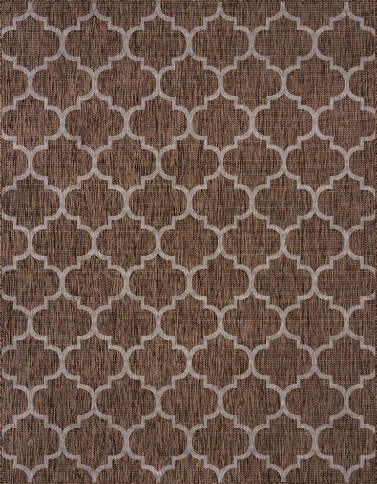 Detail image of 7' 10 x 11' Easy-Clean Trellis Indoor / Outdoor Rug