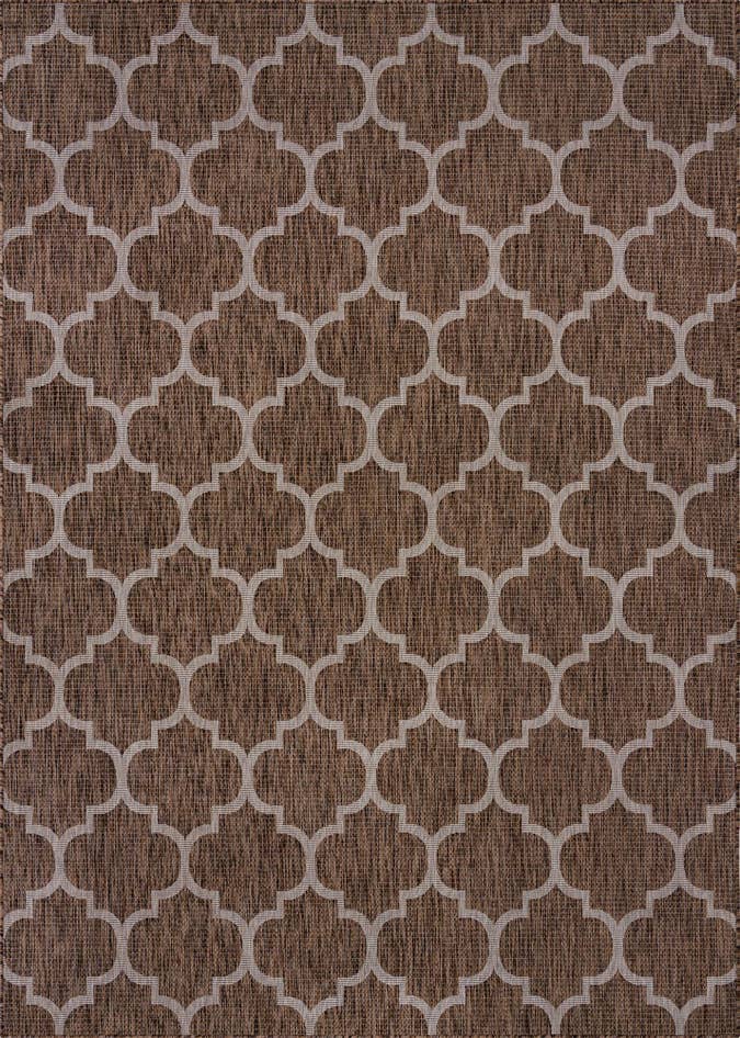 Detail image of 7' 10 x 11' Easy-Clean Trellis Indoor / Outdoor Rug