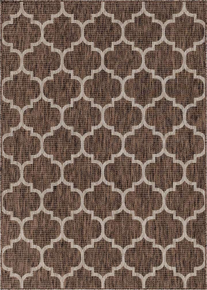 5' 3 x 8' Easy-Clean Trellis Indoor / Outdoor Rug