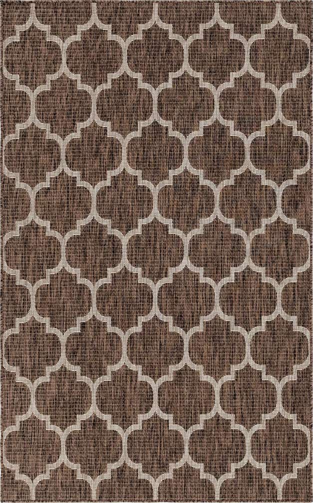 5' 3 x 8' Easy-Clean Trellis Indoor / Outdoor Rug
