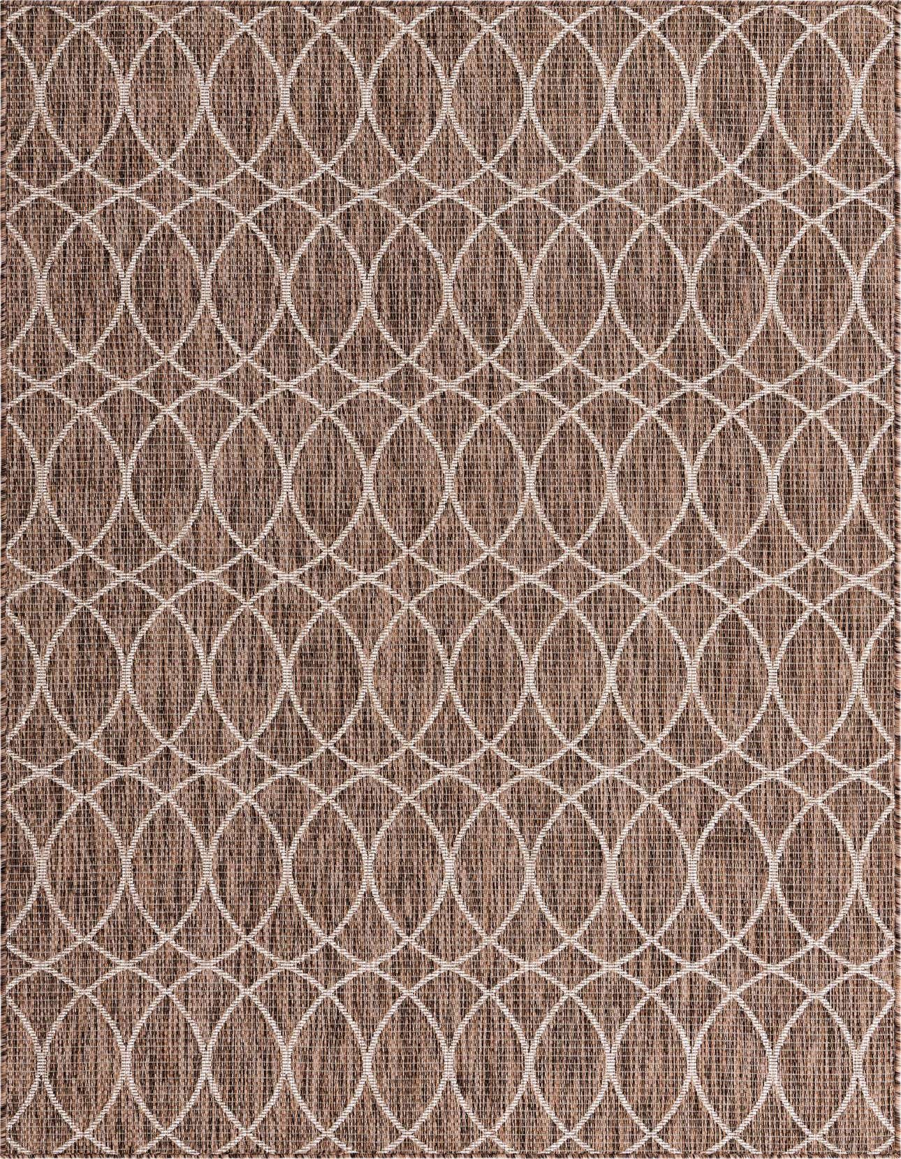 5' 3 x 8' Easy-Clean Trellis Indoor / Outdoor Rug