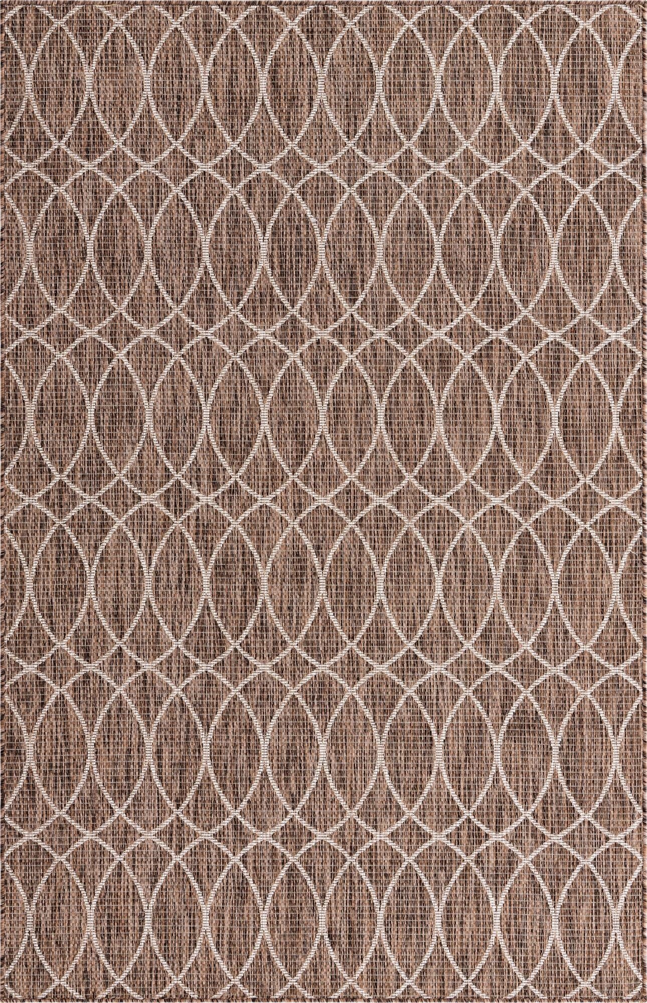 5' 3 x 8'  Washable Trellis Indoor / Outdoor Rug