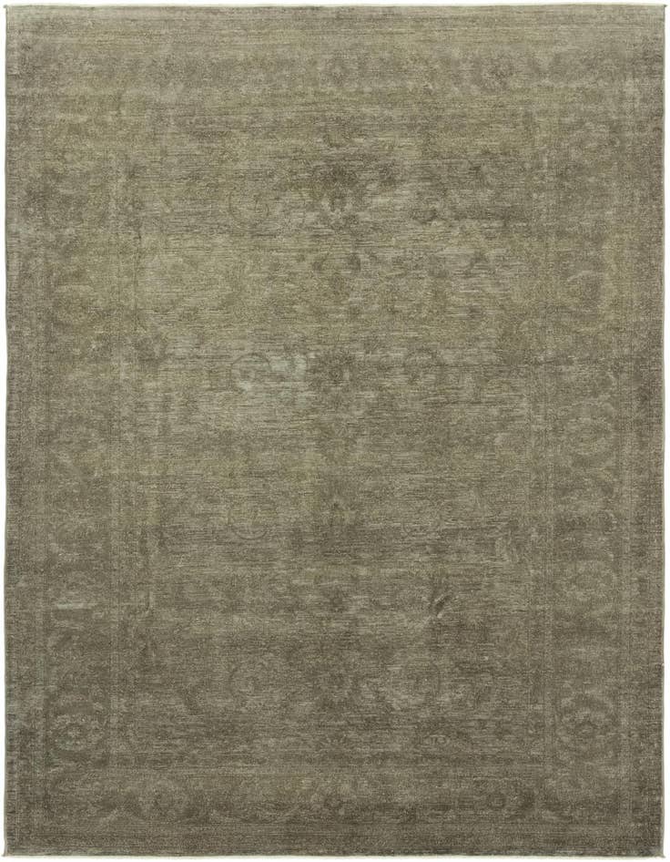 Detail image of 6' 1 x 9' 3 Hand Knotted Over-Dyed Ziegler Wool Rug