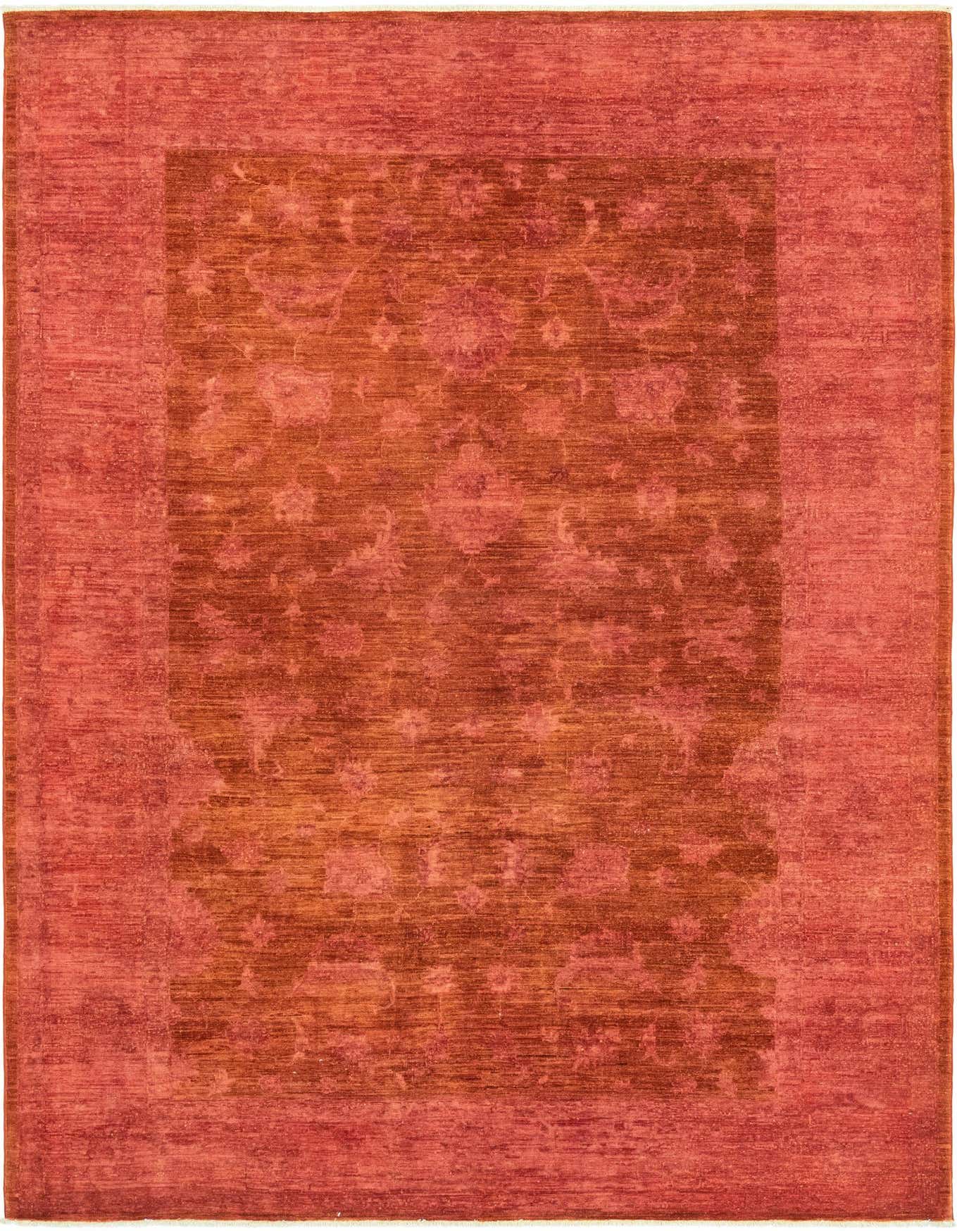 6' 5 x 9' 8 Hand Knotted Over-Dyed Ziegler Rug