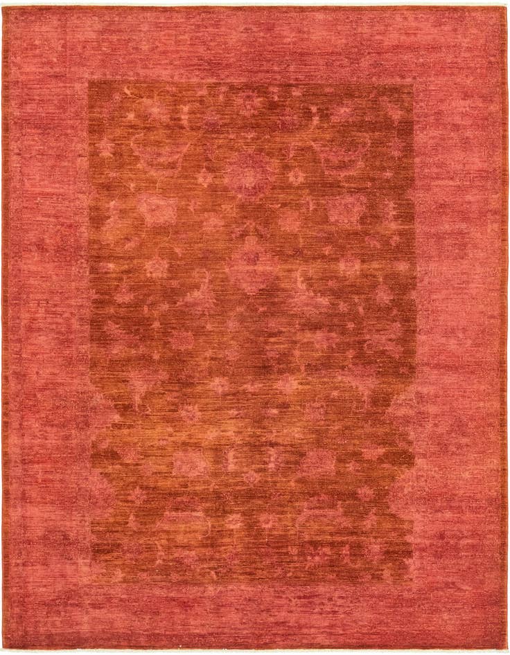 Detail image of 6' 5 x 9' 8 Hand Knotted Over-Dyed Ziegler Rug