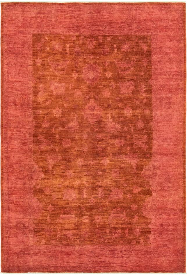 Detail image of 6' 5 x 9' 8 Hand Knotted Over-Dyed Ziegler Rug
